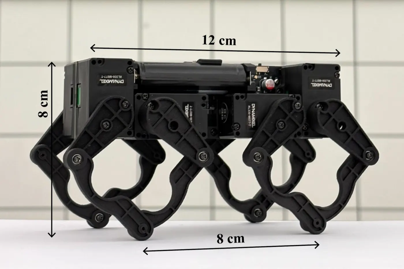Completed Q8bot quadruped